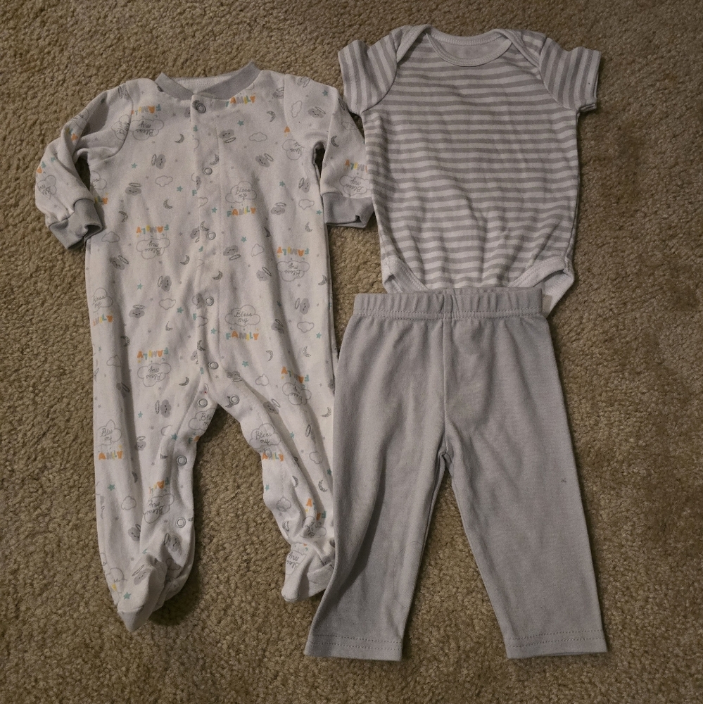 3-6 Months Baby Footie and Set